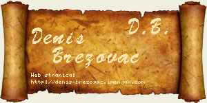 Denis Brezovac vizit kartica